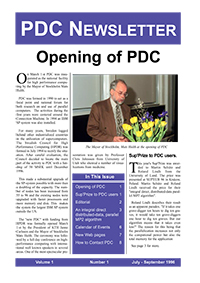 PDC Newsletter 1996 number 1