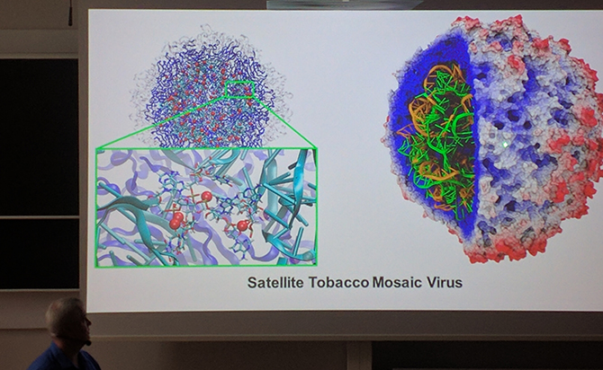 Photo of a lecture during a course about high performance computing